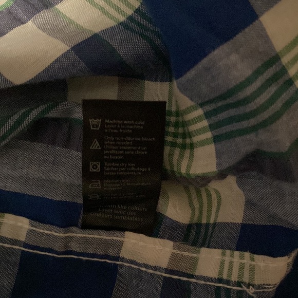 George blue plaid short sleeve button down shirt - Picture 5 of 5